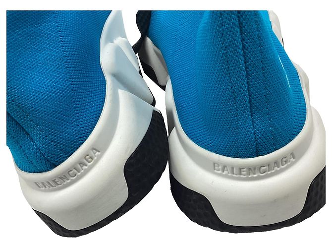 Balenciaga Speed Trainer Schuhe aus blauer Polyester - Ansicht 13
