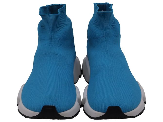 Balenciaga Speed Trainer Schuhe aus blauer Polyester - Ansicht 2