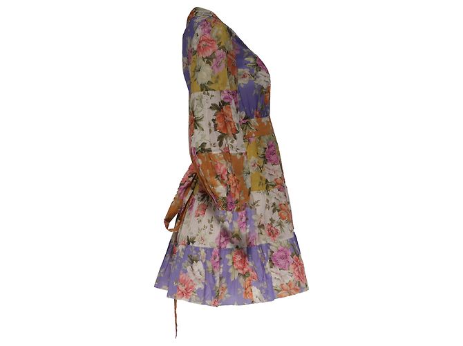 Vestido Mini Envolvente con Cinturón Pattie de Zimmermann en Algodón con Estampado Floral - vista 3