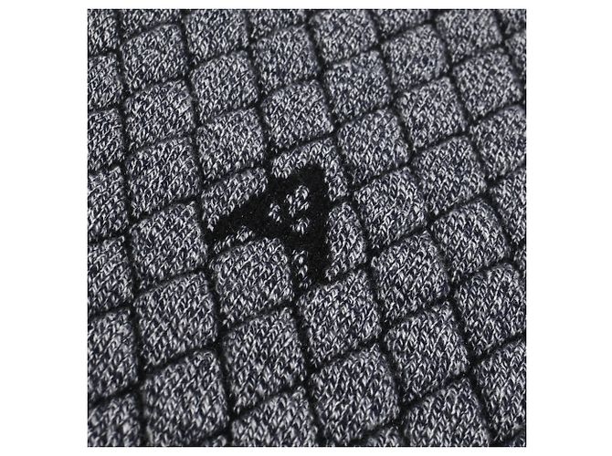 Timeless Sciarpa in cashmere grigio con accento logo trapuntato Chanel - vista 3