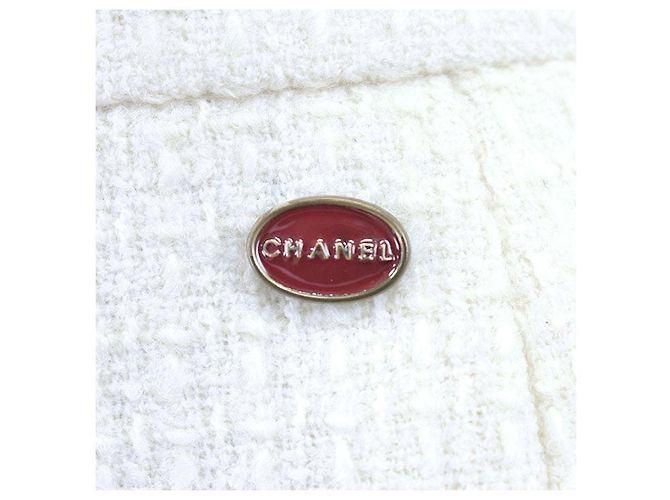 Timeless Falda de lana y seda de tweed Chanel P38607 Beige Crudo - vista 4