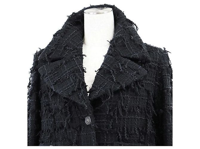 Timeless Chaqueta de tweed de algodón Chanel P72388 Azul - vista 12