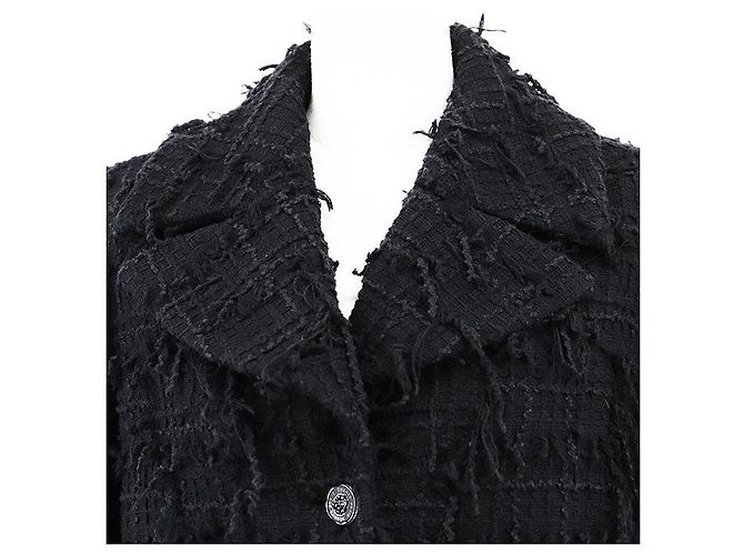 Timeless Chaqueta de tweed de algodón Chanel P72388 Azul - vista 2