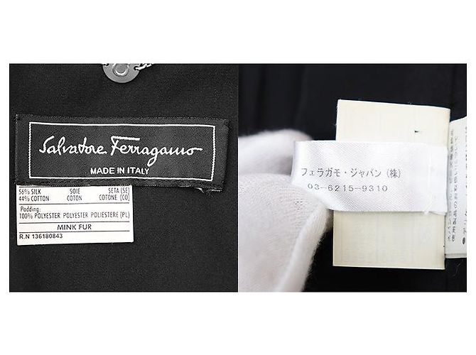Chaqueta 2 en 1 de mezcla de seda Salvatore Ferragamo Negro Crudo - vista 9