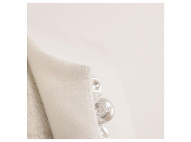 Autre Marque YOKO CHAN Strickmischbluse Weiß - Ansicht 4
