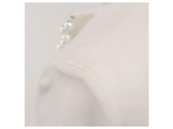 Autre Marque YOKO CHAN Strickmischbluse Weiß - Ansicht 6