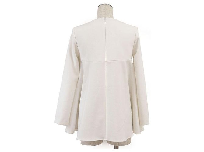 Autre Marque YOKO CHAN Strickmischbluse Weiß - Ansicht 8