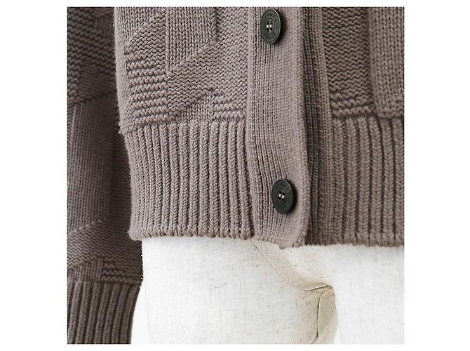 Hermès Hermes Wollstrickjacke Braun - Ansicht 4