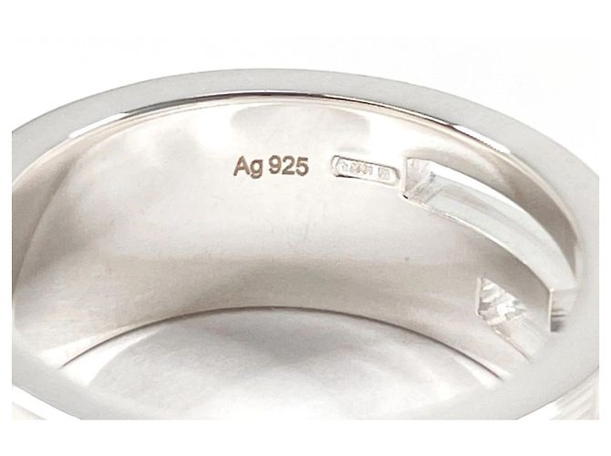 Anello G in argento 925 intagliato per donna Gucci - vista 4