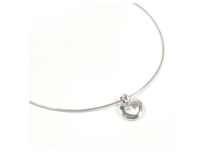 Collana a Cuore Perforato in Argento Sterling Tiffany & Co. - vista 2