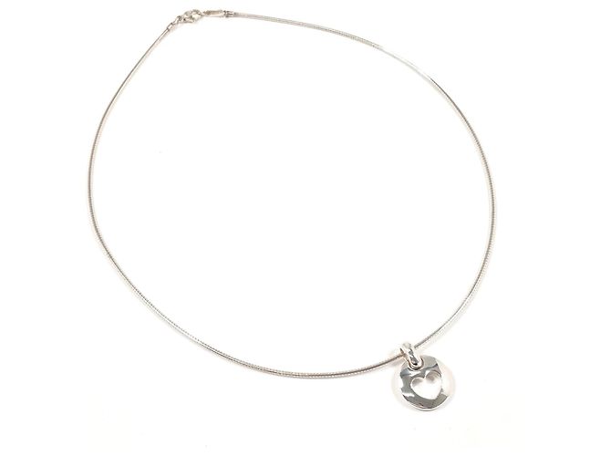 Collana a Cuore Perforato in Argento Sterling Tiffany & Co. - vista 3