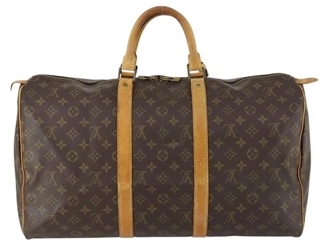 Louis Vuitton Keepall Monogram Canvas 50 Marrone - vista 2