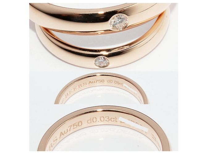 Autre Marque De Beers Klassischer K18PG Diamantring Größe 21 Größe 8 Pink - Ansicht 5