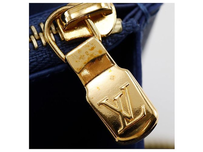 Portafoglio Zippy Louis Vuitton Monogram Denim Lungo Blu - vista 10