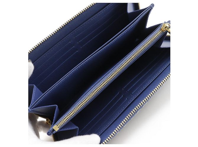 Portafoglio Zippy Louis Vuitton Monogram Denim Lungo Blu - vista 6
