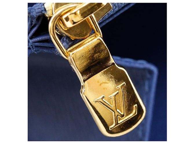 Portafoglio Zippy Louis Vuitton Monogram Denim Lungo Blu - vista 9