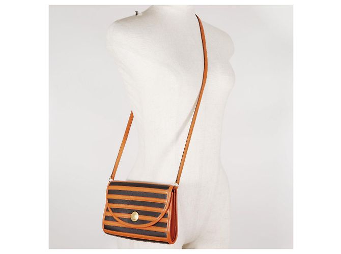 Borsa a Spalla in Pelle Hermès Nero Arancione - vista 10