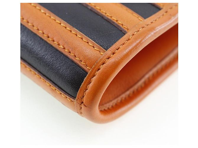 Borsa a Spalla in Pelle Hermès Nero Arancione - vista 5