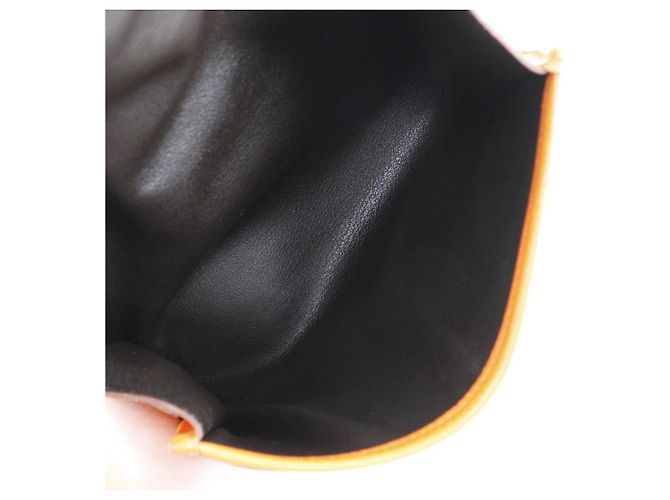 Borsa a Spalla in Pelle Hermès Nero Arancione - vista 6