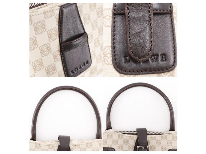 2-in-1 Anagram Canvas Tasche Senda von Loewe Beige - Ansicht 10