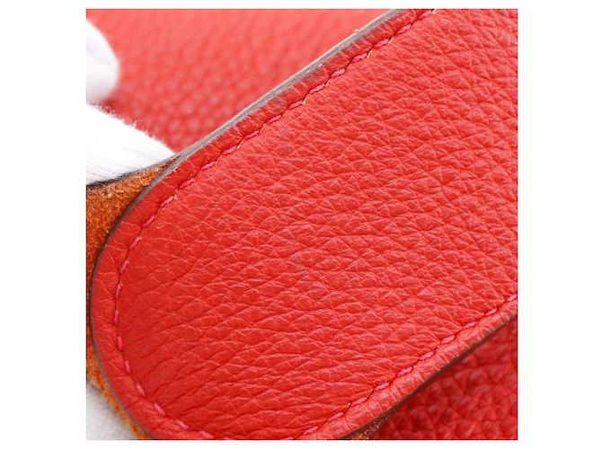 Borsa Tote Picotin TGM in Taurillon Clémence di Hermès Rosso - vista 17