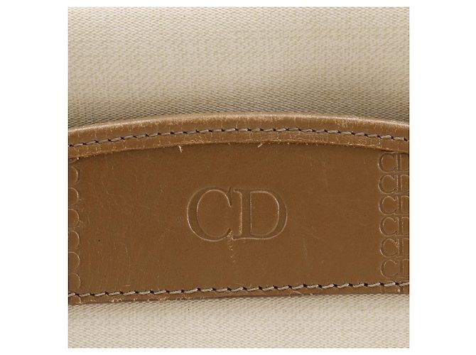Borsa a Spalla in PVC con Logo CD Dior Beige - vista 10