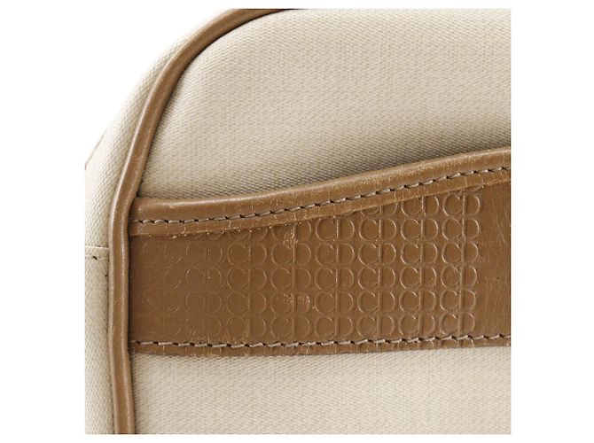 Borsa a Spalla in PVC con Logo CD Dior Beige - vista 9