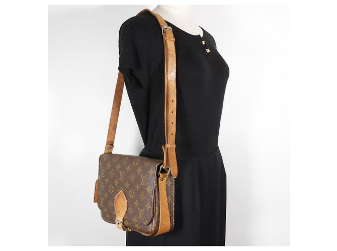 Borsa a Spalla Cartouchiere 22 Monogramma Louis Vuitton Marrone - vista 19