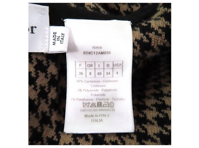 Poncho de cachemira Christian Dior Bronce - vista 7