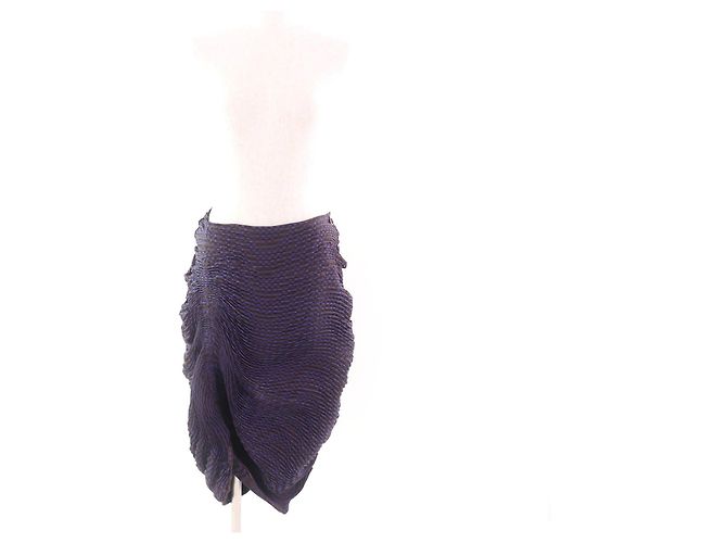Jupe en polyester 3D Steam ISSEY MIYAKE Marron Violet - vue 2