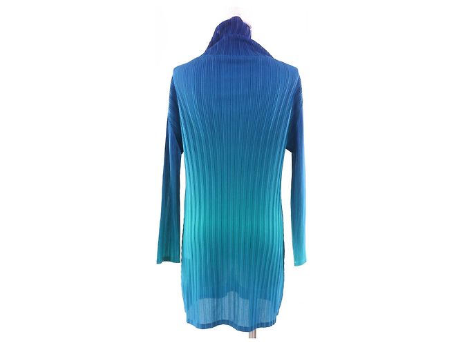 Issey Miyake FALTEN BITTE POLYESTERKLEID Blau - Ansicht 3
