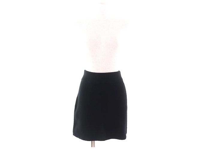 Falda de cachemira de punto trapezoidal con metal adjunto de la serie Hermès Negro - vista 2