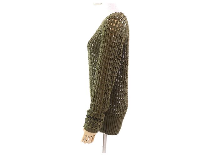 Autre Marque Tejido de algodón Dries Van Noten Verde Caqui - vista 2
