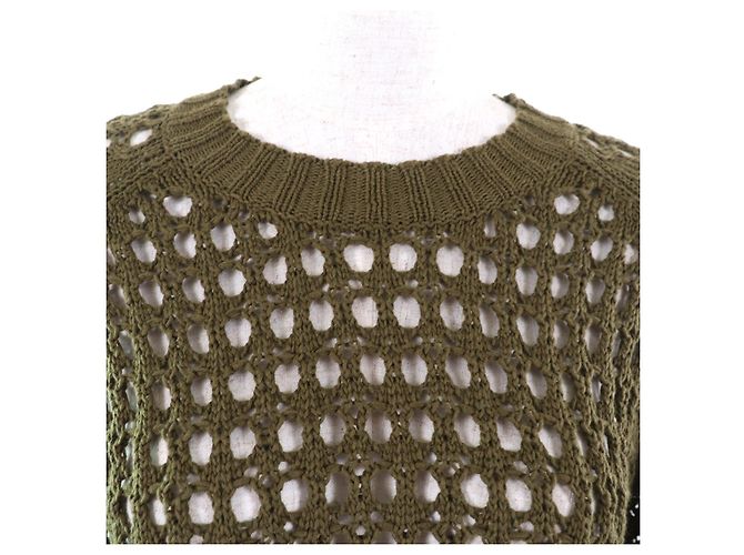Autre Marque Tejido de algodón Dries Van Noten Verde Caqui - vista 4