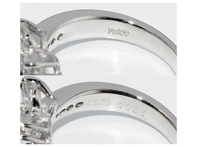 Autre Marque Pt900 Diamantring Silber - Ansicht 4