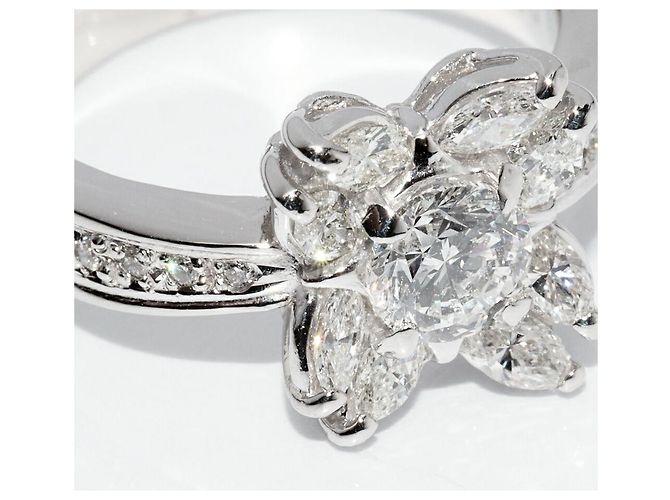 Autre Marque Pt900 Diamantring Silber - Ansicht 5