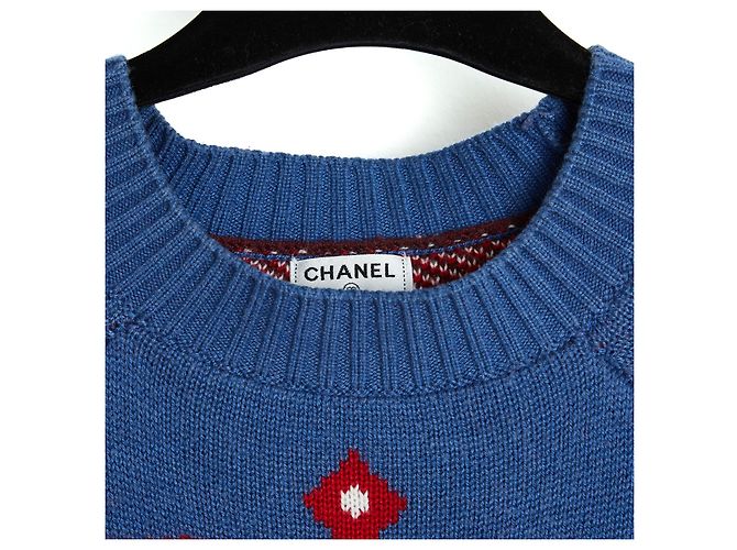 Chanel 2014 Kaschmirpullover FR42 Dallas Pre Fall Maxi Sweater UK14 US10 Mehrfarben - Ansicht 2
