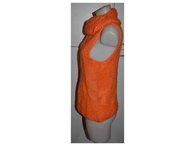 Guess ärmelloser Pullover Wollmischung orange - Ansicht 2