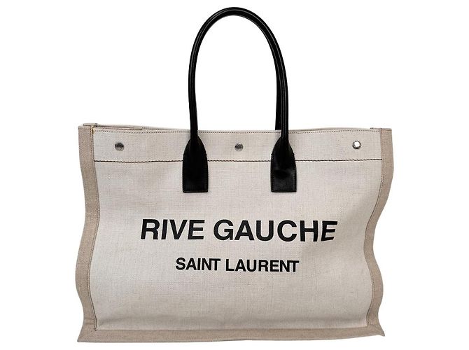 Cabas Rive Gauche Borsa Tote Saint Laurent Rive Gauche Beige - vista 2