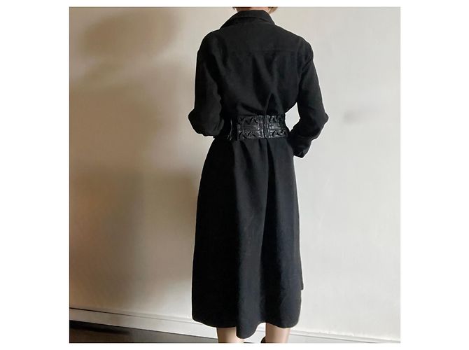 Autre Marque Suzusan black graphite and beige wool dress Size M Dark grey - view 12