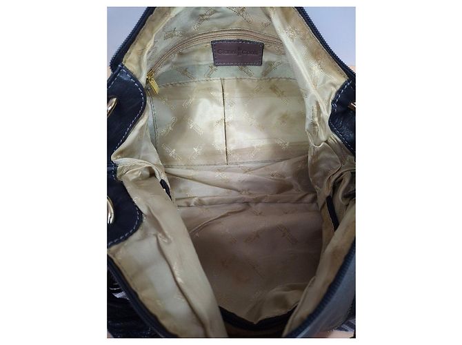 Autre Marque Borsa a mano in pelle Gianni Conti Marrone Nero - vista 10