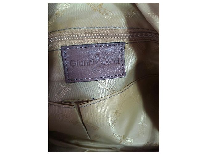 Autre Marque Borsa a mano in pelle Gianni Conti Marrone Nero - vista 11