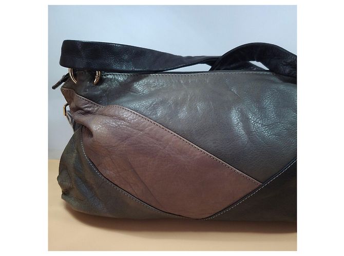 Autre Marque Borsa a mano in pelle Gianni Conti Marrone Nero - vista 5