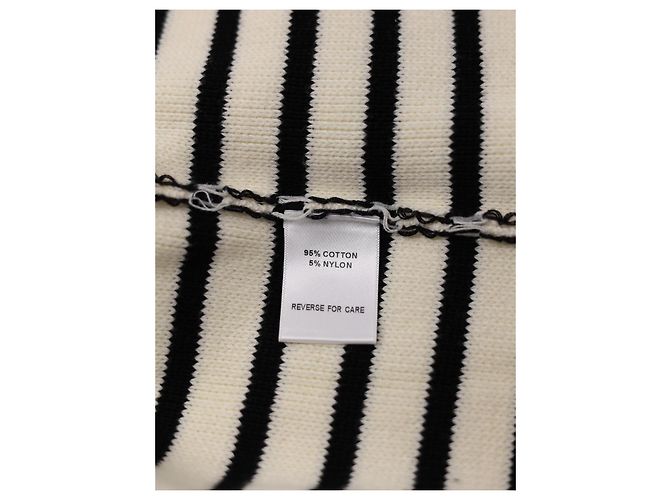 Autre Marque M-KAE Sienna gestreifter Cardigan weiß Baumwolle - Ansicht 4