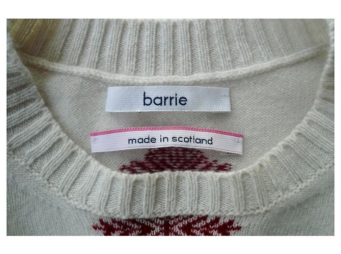 BARRIE Ecru Cashmere Pullover TS Sehr guter Zustand Aus weiß - Ansicht 3