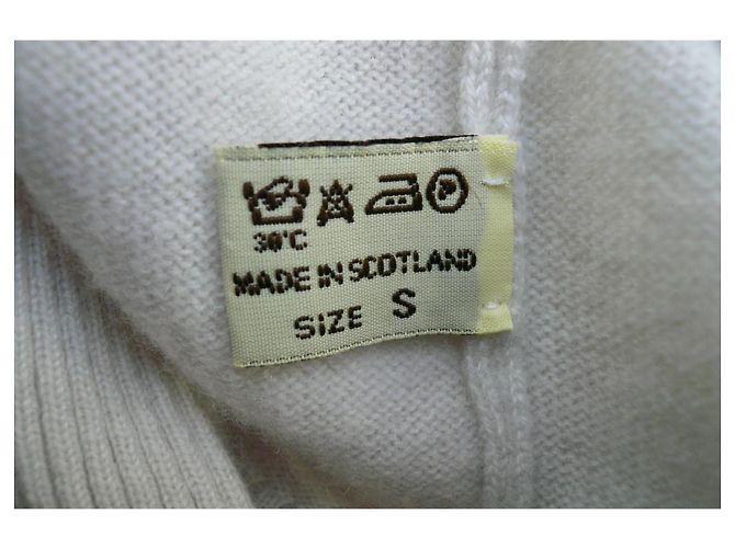 BARRIE Ecru Cashmere Pullover TS Sehr guter Zustand Aus weiß - Ansicht 4