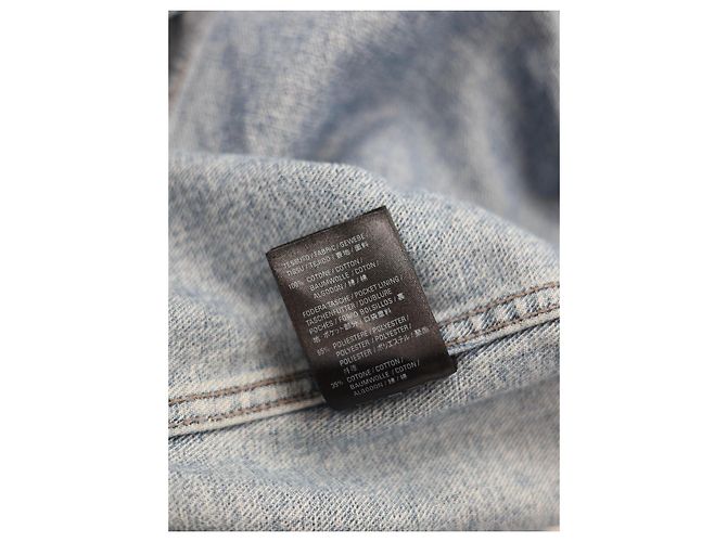 Giacca denim Balenciaga trucker oversize blu in cotone - vista 4