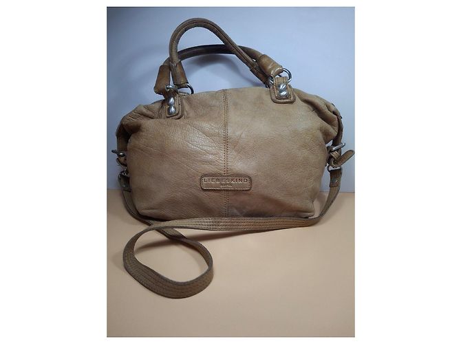 Borsa in pelle Liebeskind Berlin Beige Cammello - vista 2