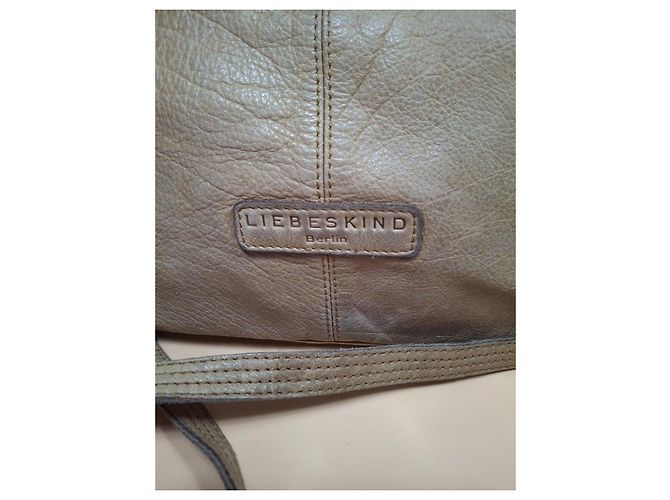 Borsa in pelle Liebeskind Berlin Beige Cammello - vista 3