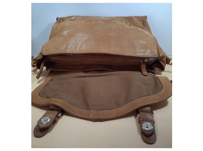 CAROLL Borsa a spalla in pelle marrone - vista 10